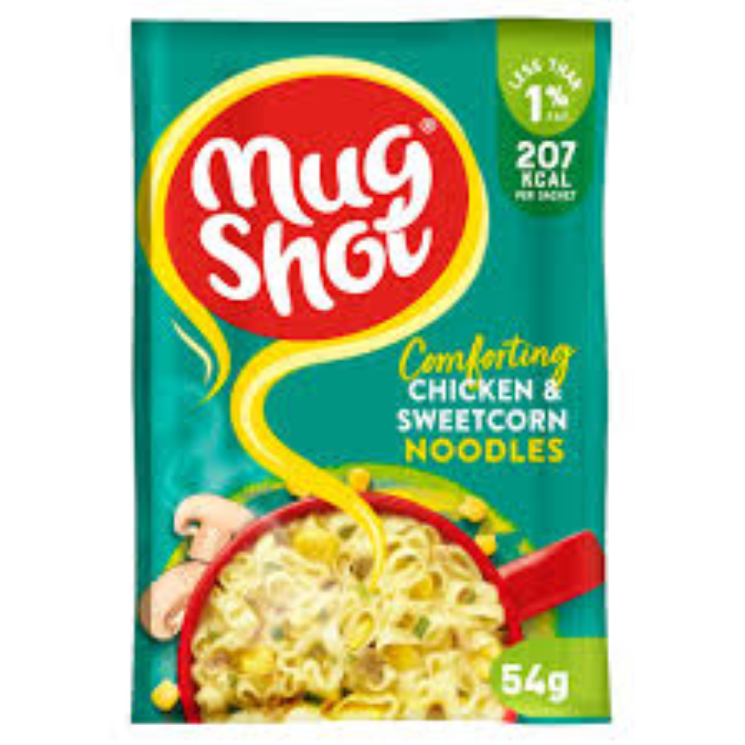 MUG SHOT NOODLE CHICKEN & SWEETCORN 54G